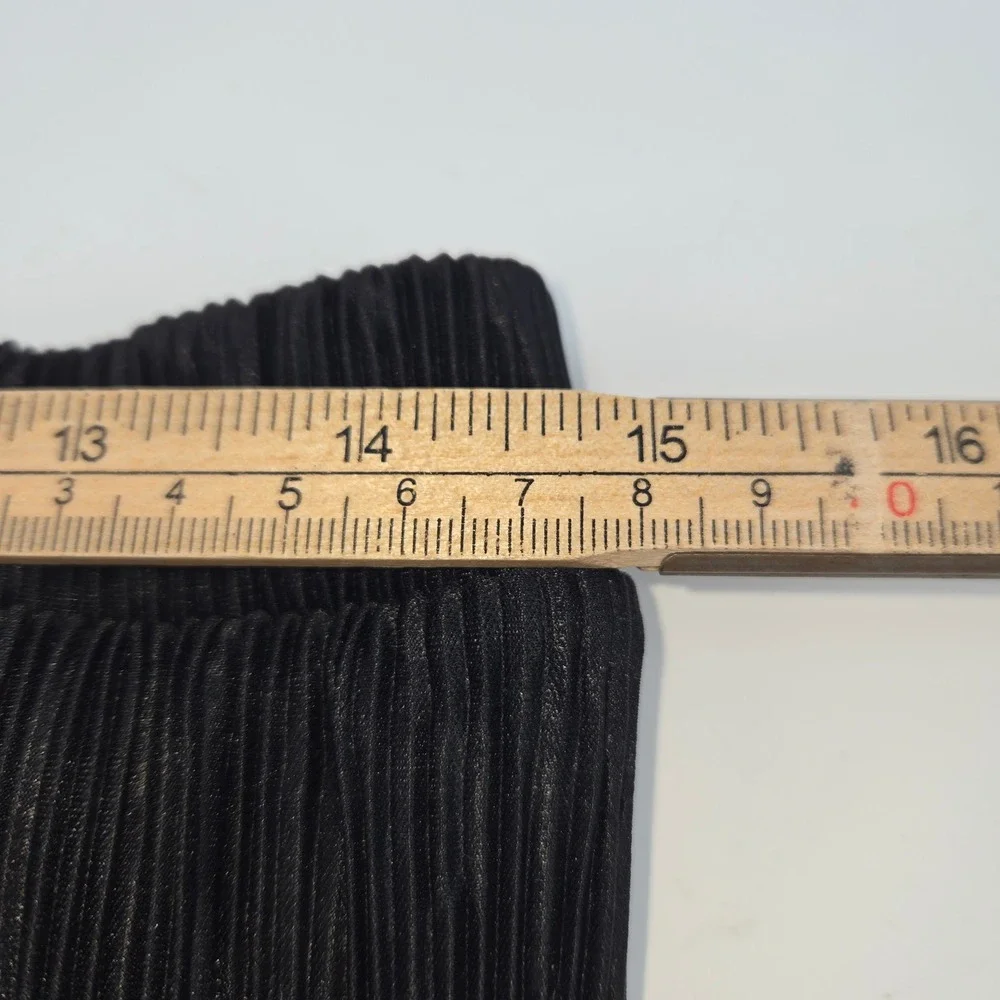 Le Lis Pleated Midi Skirt Women Size M Black Pull On USA Office Capsule Wardrobe